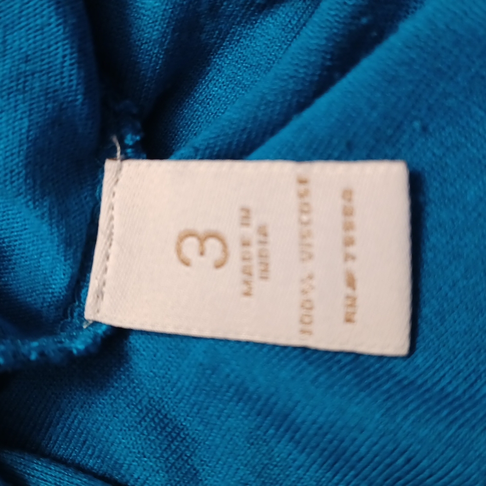 Chico's turquoise embellished S/S tee. Chico's size 3 which is XL - Picture 6 of 8